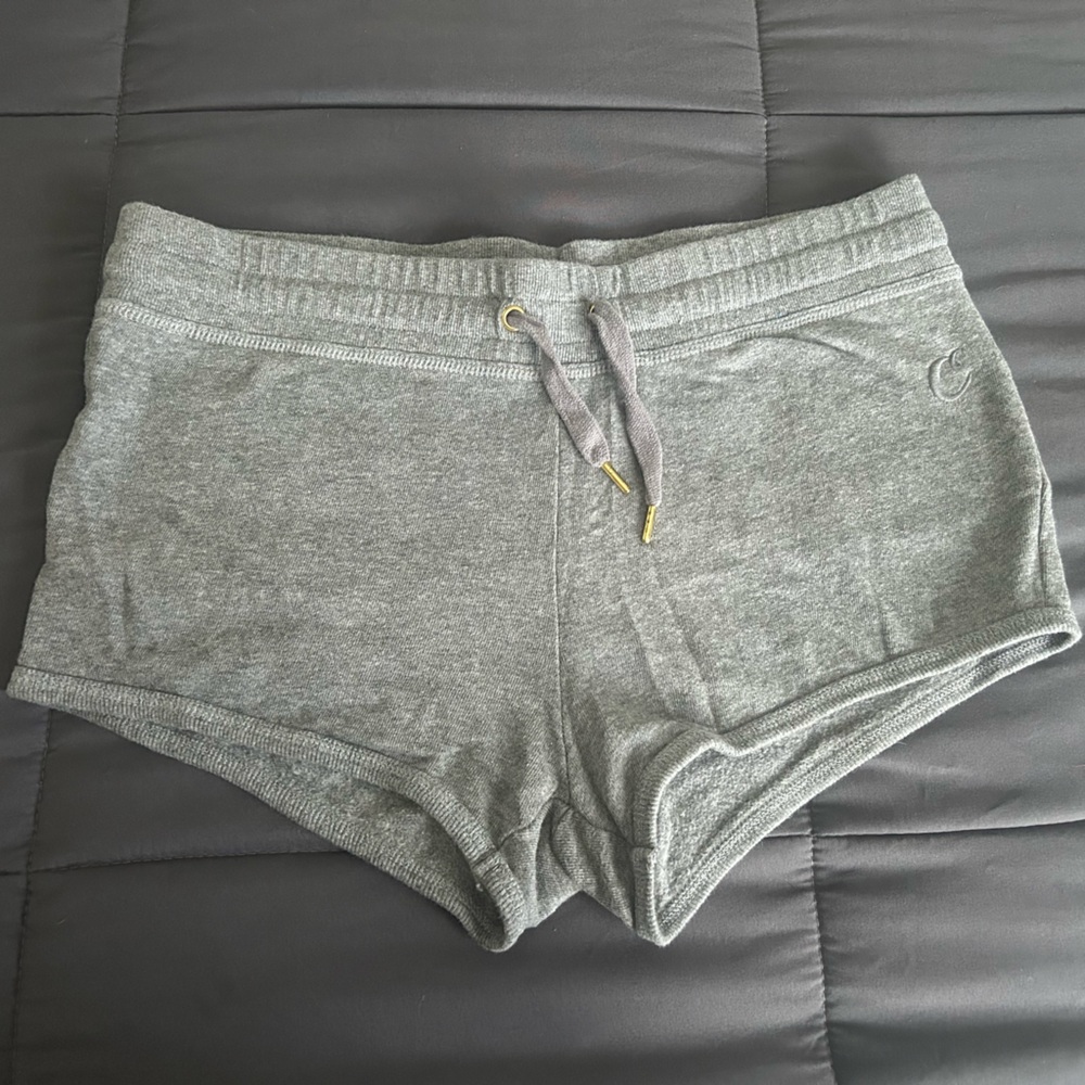 Gray Athletic Drawstring Shorts for Women